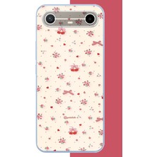 Aksesuarist Tecno Spark Slim 5g Uyumlu Kırmızı Kalpli Pattern Baskılı Silikon Kılıf
