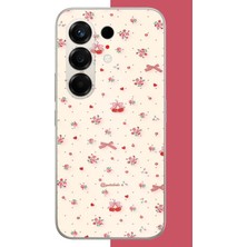 Aksesuarist Tecno Camon 50 Uyumlu Kırmızı Kalpli Pattern Baskılı Silikon Kılıf