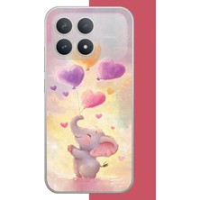 Aksesuarist Poco F8 Pro Uyumlu Minik Fil Baskılı Silikon Kılıf