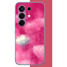 Aksesuarist Tecno Camon 50 Pro Uyumlu Pembe Tüyler Baskılı Silikon Kılıf