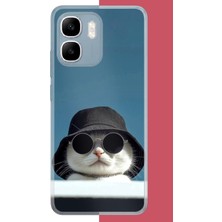 Aksesuarist Infinix Smart 10 Uyumlu Gizemli Kedi Baskılı Silikon Kılıf