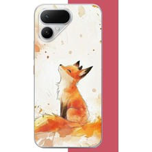 Aksesuarist Tecno Pova Curve 2 Uyumlu Tilki Baskılı Silikon Kılıf