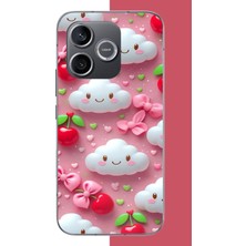 Aksesuarist Honor 600 Uyumlu Mutlu Bulutlar Baskılı Silikon Kılıf