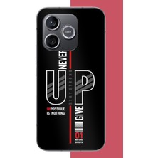 Aksesuarist Honor 600 Uyumlu Asla Pes Etme Baskılı Silikon Kılıf