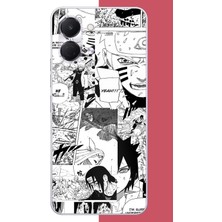 Aksesuarist Tecno Spark Go 3 Uyumlu Naruto Kolaj Baskılı Silikon Kılıf