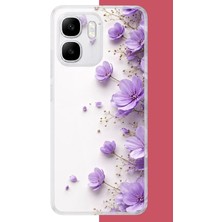 Aksesuarist Infinix Smart 10 Uyumlu Lavanta Zarafeti Baskılı Silikon Kılıf