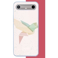 Aksesuarist Tecno Spark Slim 5g Uyumlu Origami Kuş Baskılı Silikon Kılıf