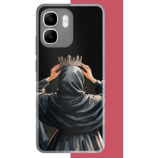 Aksesuarist Infinix Smart 10 Uyumlu Taç Baskılı Silikon Kılıf