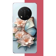 Aksesuarist Honor X9C Uyumlu Mavi Kanatlı Kelebek Baskılı Silikon Kılıf
