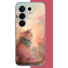 Aksesuarist Tecno Camon 50 Pro Uyumlu Mavi Fularlı Kedi Baskılı Silikon Kılıf