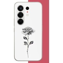 Aksesuarist Tecno Camon 50 Uyumlu Siyah Gül Baskılı Silikon Kılıf