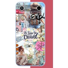 Aksesuarist Tecno Spark Slim 5g Uyumlu Travel3 Baskılı Silikon Kılıf