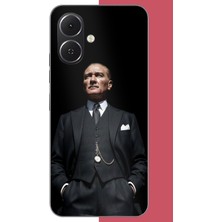 Aksesuarist Tecno Spark Go 2 Uyumlu Atatürk 7 Baskılı Silikon Kılıf