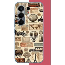 Aksesuarist Tecno Camon 50 Pro Uyumlu Vintage Seyehat Baskılı Silikon Kılıf
