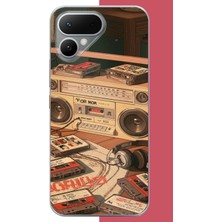 Aksesuarist Tecno Pova Curve 2 Uyumlu 90'lar Kaset2 Baskılı Silikon Kılıf