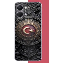 Aksesuarist Tecno Spark Go 3 Uyumlu Türk Rozet Baskılı Silikon Kılıf