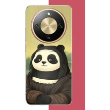 Aksesuarist Honor Magic 8 Lite Uyumlu Kawaii Monapanda Baskılı Silikon Kılıf