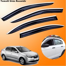 Caraks Renault Symbol Krom Cam Rüzgarlığı Abs Nikelajlı Krom Mügen Cam Rüzgarlığı 2013-2020 Arası 4 Parça