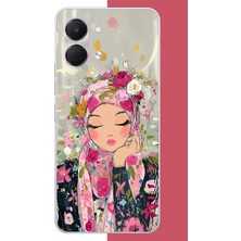 Aksesuarist Tecno Spark Go 3 Uyumlu Çiçekli Şal Baskılı Silikon Kılıf
