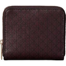 Calvin Klein Kadın Ck Monogram Logolu Fermuar Kapamalı Bozuk Para Cepli Ekstra Kart Bölmeli Bordo Cüzdan LV04F1089G-33H