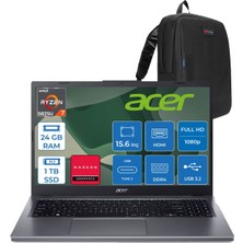 Acer Aspire Lite AL15-48P Amd Ryzen 7 5825U 24GB Ddr4 1tb SSD Amd Radeon Graphics 15.6" Fhd IPS Freedos Taşınabilir Bilgisayar NXDS1EY001F10