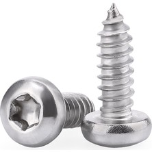 Ata Torx 3,5x6,5mm 5000ADET Kendinden Kılavuzlu Vida, Sivri Uçlu, Yarı Yuvarlak, Tam Dişli,  Yuvalı, Çinko Kaplı Çelik,