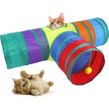 Fada Kapalı Katlanabilir Kedi Tüneli - Çok Renkli (Yurt Dışından)