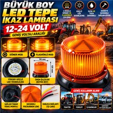 Reycar Tepe Lambası Büyük Boy 2 Modlu Döner ve Çakar Vidalı 12-24V