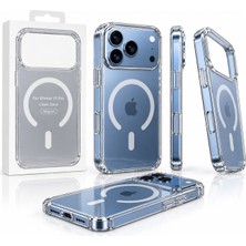 Heartz iPhone 18 Kılıf Magsafe Mıknatıslı Hafif Darbe Korumalı Clear Case
