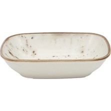 Zest Porselen tulu Porcelain Klasik Kare Kayık 14 cm -Paris Krem 2'li
