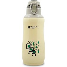 Sema Baby Penguen Kilitli Paslanmaz Çelik Bebek Termosu 600 ml - Krem