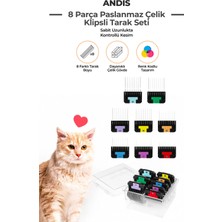 Andis Paslanmaz Çelik Kedi Köpek Tıraş Makinesi Tarak Seti 8 Parça – Tüm  A5 bıçak kullanan makinelerle Uyumlu