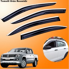 Caraks Vw Amarok Krom Cam Rüzgarlığı Abs Nikelajlı Krom Mügen Cam Rüzgarlığı 2010-2020 Arası 4 Parça