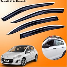 Caraks Peugeot 308 Krom Cam Rüzgarlığı Abs Nikelajlı Krom Mügen Cam Rüzgarlığı 2007-2014 Arası 4 Parça
