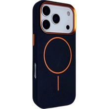 TKÇ Joko Apple iPhone 17 Pro Max Luno Deri Magsafe Kapak - Mavi Ab