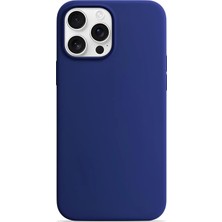 Velvoria iPhone 16 Pro Soft Touch Lansman Silikon Kılıf Lacivert