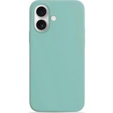 Velvoria iPhone 16 Soft Touch Lansman Silikon Kılıf Mint Yeşil
