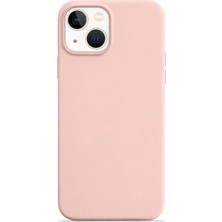 Velvoria iPhone 13 Soft Touch Lansman Silikon Kılıf Kum Pembe