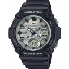 Casio AEQ-120W-7AVDF Quartz Silikon Siyah 52 mm Erkek Kol Saati