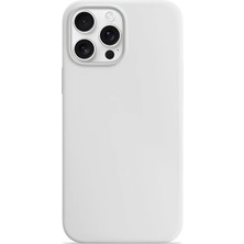Velvoria iPhone 14 Pro Max Soft Touch Lansman Silikon Kılıf Beyaz