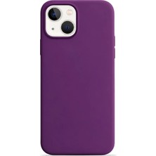 Velvoria iPhone 14 Plus Soft Touch Lansman Silikon Kılıf Mor