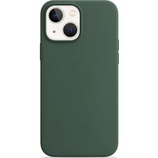 Velvoria iPhone 15 Soft Touch Lansman Silikon Kılıf Yeşil
