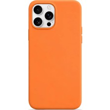 Velvoria iPhone 16 Pro Soft Touch Lansman Silikon Kılıf Turuncu