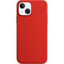 Velvoria iPhone 13 Soft Touch Lansman Silikon Kılıf Kırmızı