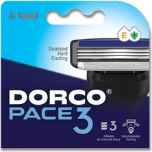 Dorco Pace 3 Bıçaklı Yedek Tıraş Bıçağı 4lü