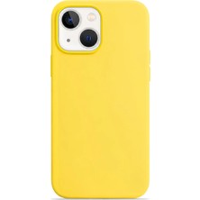 Velvoria iPhone 14 Plus Soft Touch Lansman Silikon Kılıf Sarı