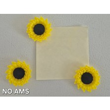 Brf Store Isoprıme 3'lü Ayçiçeği Magnet Seti – Dekoratif Buzdolabı ve Not Tutucu