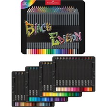 Brf Store Isoprıme Faber-Castell 116490 - Black Edition Renkli Kalemler, 100'LÜ Metal Kutu, Kırılmaz, Çocuklar