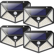 Brf Store Isoprıme 4 Adet Güneş Enerjili Solar Bahçe Duvar Lamba Aydınlatma 100 LED
