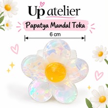 Up Atelier Sedefli Papatya Kemik Toka 6cm